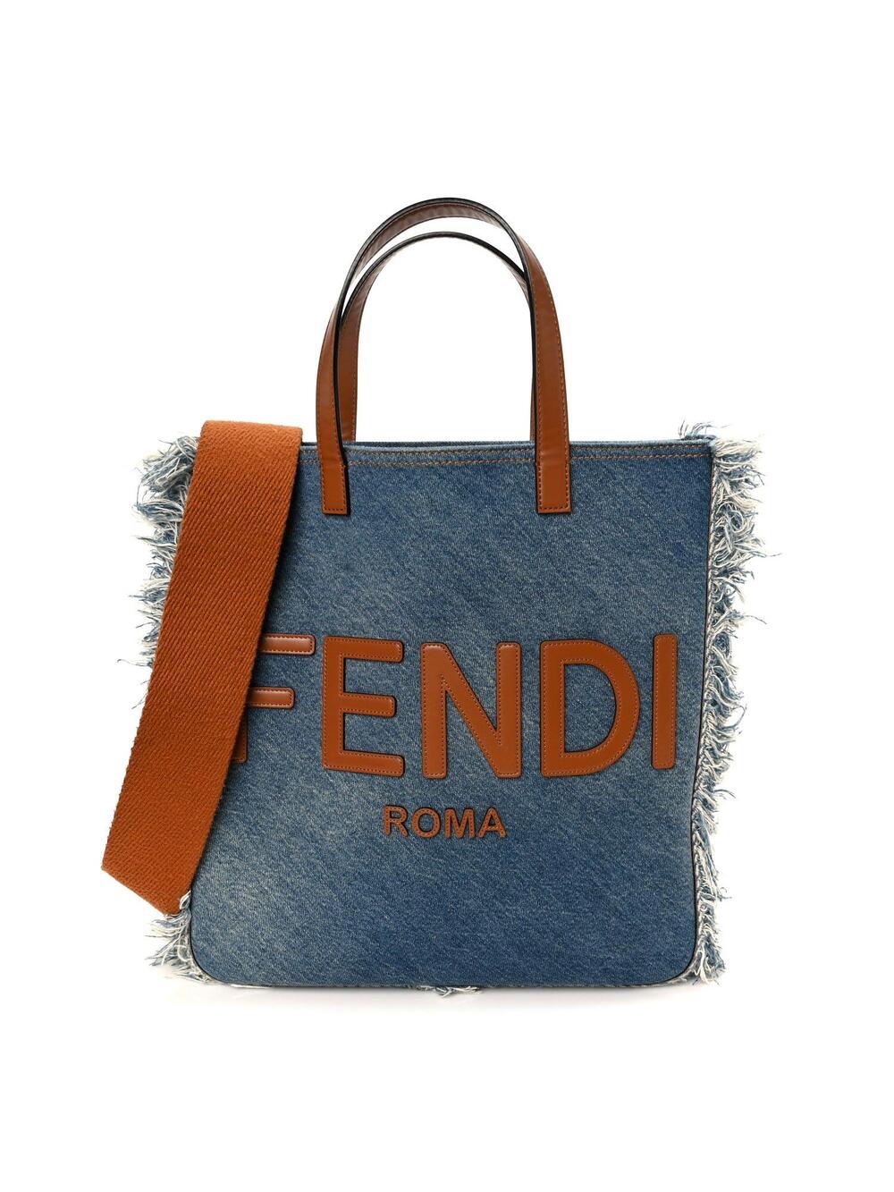 Fendi Denim Lavato Vitello King Logo #269445F17B